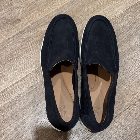 Zara Men's Black/dark blue Slip-On Loafers - Picture 5 of 13